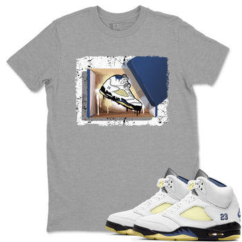 Air Jordan 5 A Ma Maniere x Dawn shirt to match jordans New Kicks sneaker tees Air Jordan 5 A Ma Maniere x Photon Dust SNRT Sneaker Tees Sneaker Matching Shirt Unisex Heather Grey 1 T-Shirt