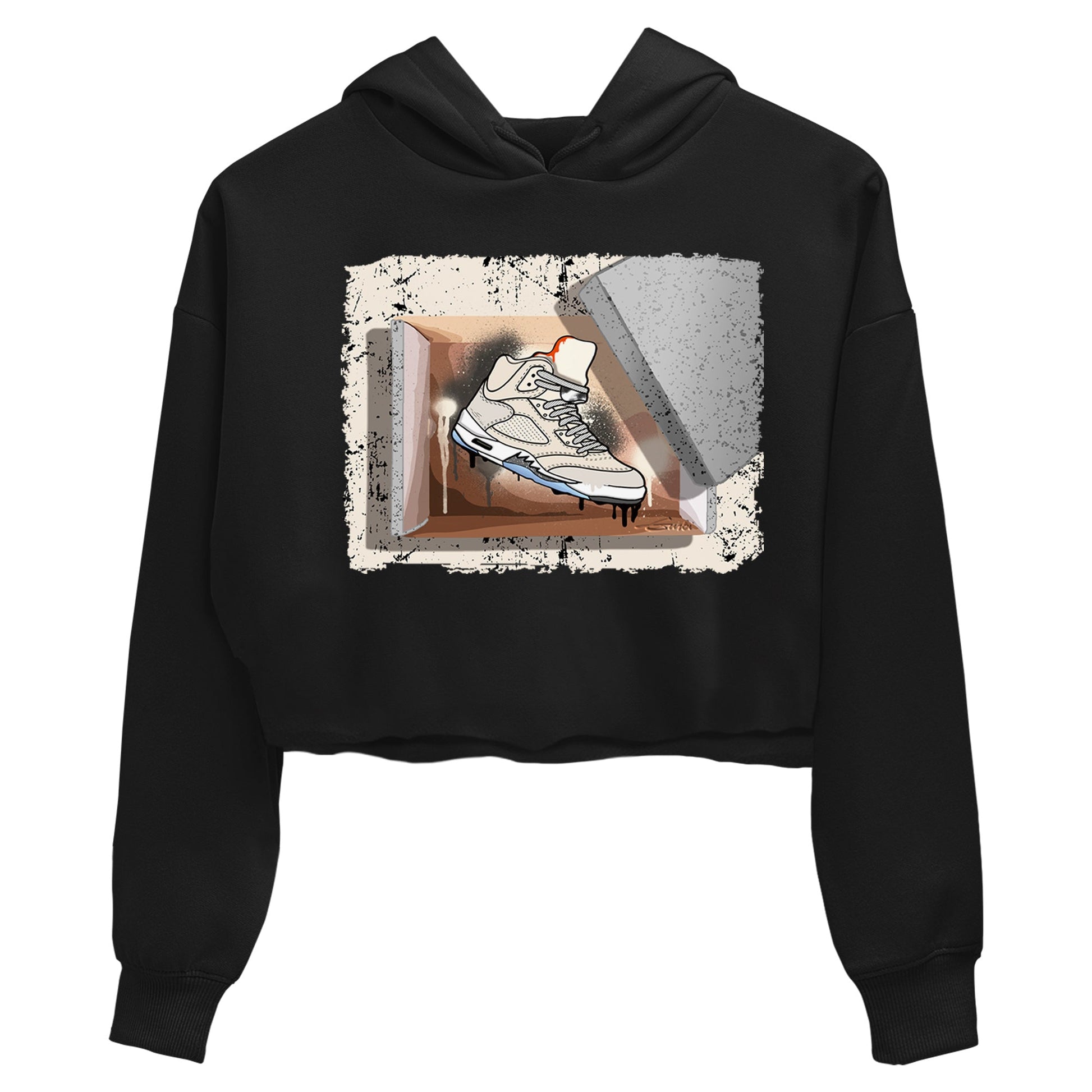 Air Jordan 5 Craft Sneaker Match Tees New Kicks Sneaker Tees Air Jordan 5 Craft Shirt Women's Shirts Black 2