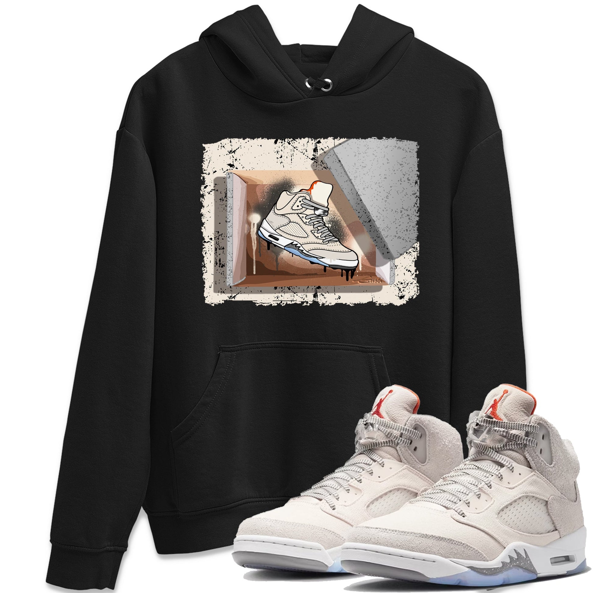 Air Jordan 5 Craft Sneaker Match Tees New Kicks Sneaker Tees Air Jordan 5 Craft Shirt Unisex Shirts Black 1