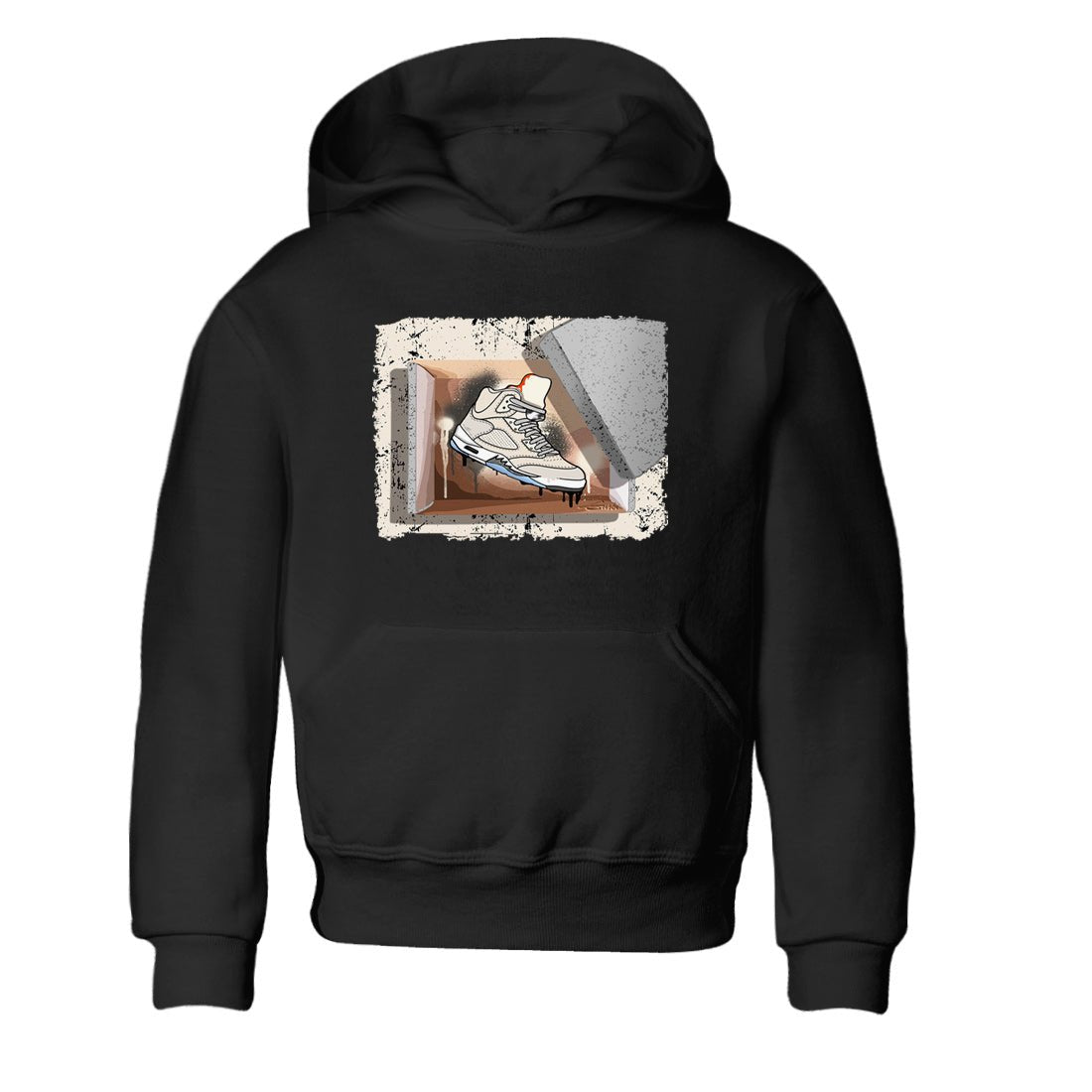 Air Jordan 5 Craft Sneaker Match Tees New Kicks Sneaker Tees Air Jordan 5 Craft Shirt Kids Shirts Black 2