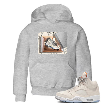 Air Jordan 5 Craft Sneaker Match Tees New Kicks Sneaker Tees Air Jordan 5 Craft Shirt Kids Shirts Heather Grey 1