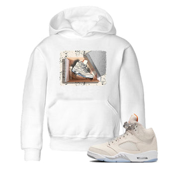 Air Jordan 5 Craft Sneaker Match Tees New Kicks Sneaker Tees Air Jordan 5 Craft Shirt Kids Shirts White 1