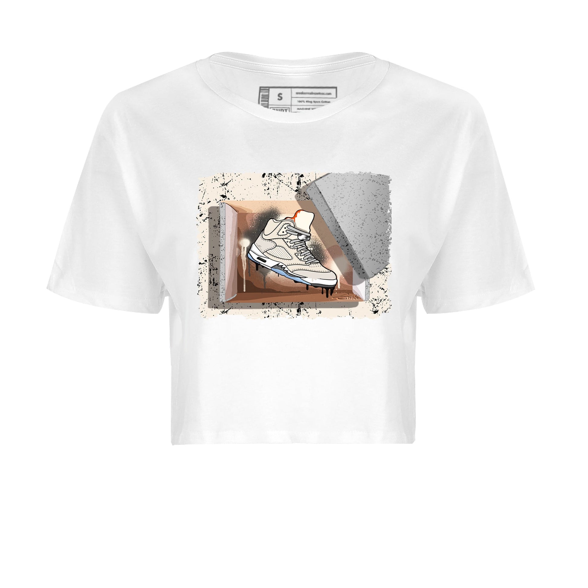 Air Jordan 5 Craft Sneaker Match Tees New Kicks Sneaker Tees Air Jordan 5 Craft Shirt Women's Shirts White 2