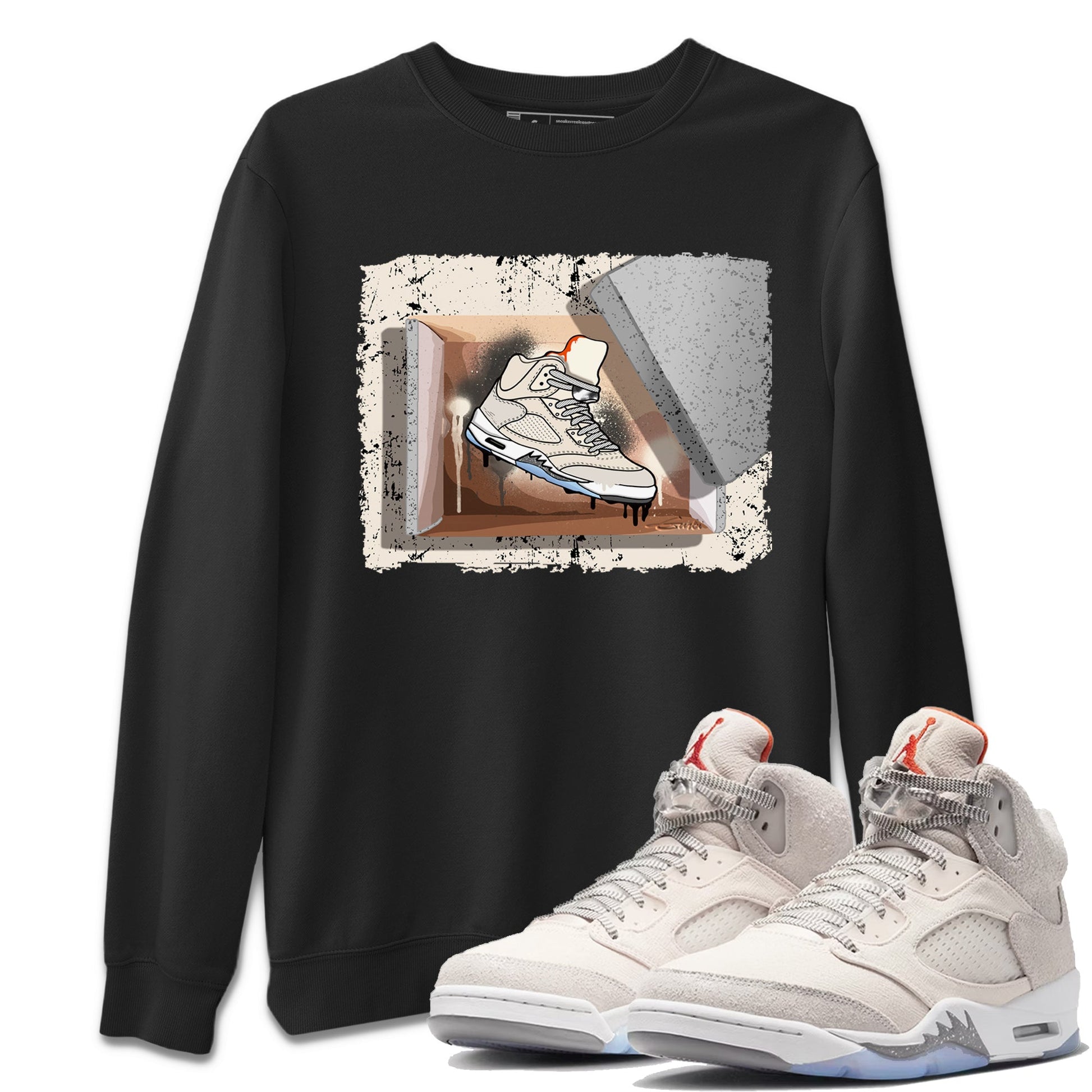 Air Jordan 5 Craft Sneaker Match Tees New Kicks Sneaker Tees Air Jordan 5 Craft Shirt Unisex Shirts Black 1