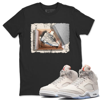 Air Jordan 5 Craft Sneaker Match Tees New Kicks Sneaker Tees Air Jordan 5 Craft Shirt Unisex Shirts Black 1