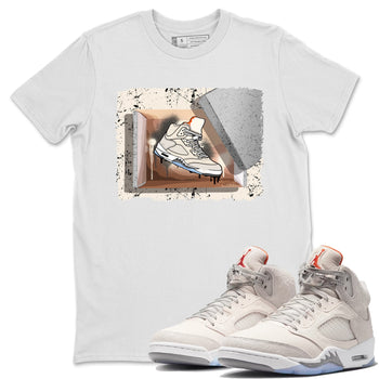 Air Jordan 5 Craft Sneaker Match Tees New Kicks Sneaker Tees Air Jordan 5 Craft Shirt Unisex Shirts White 1