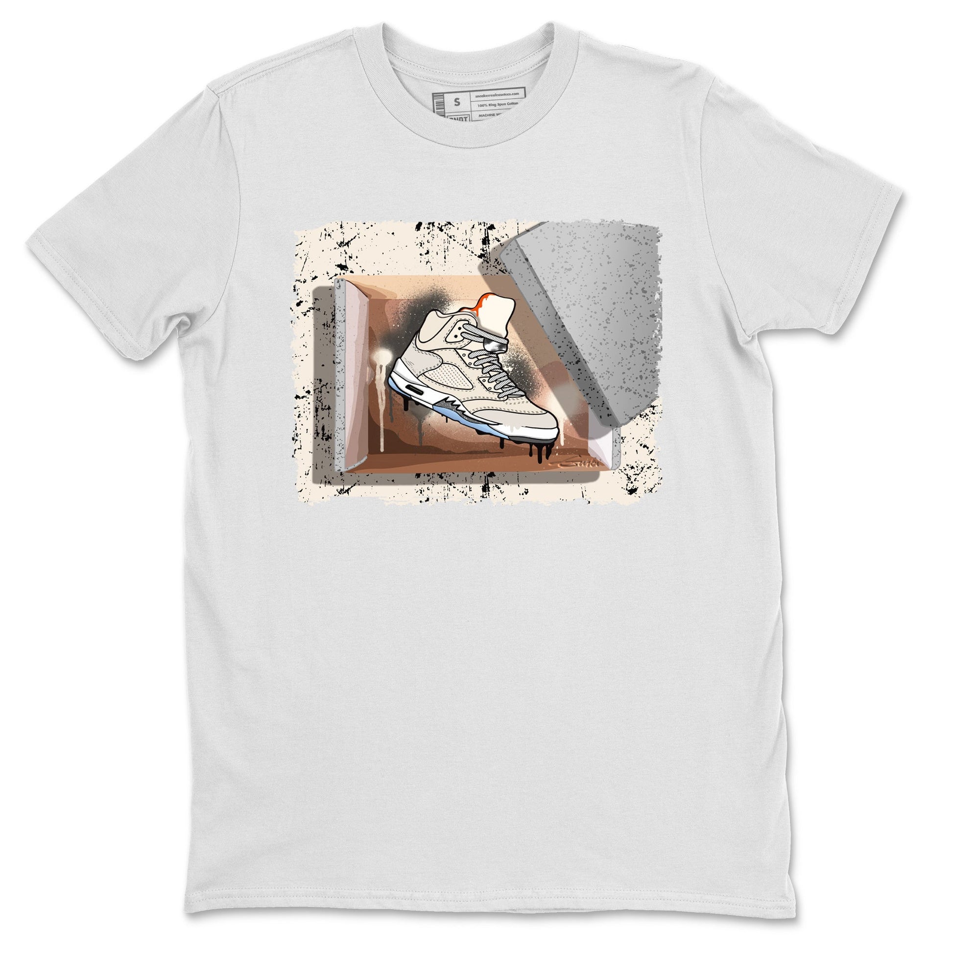 Air Jordan 5 Craft Sneaker Match Tees New Kicks Sneaker Tees Air Jordan 5 Craft Shirt Unisex Shirts White 2