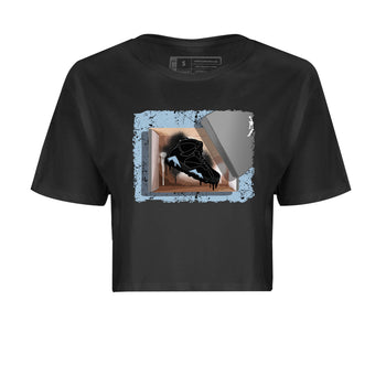 Air Jordan 7 Chambray Sneaker Match Tees New Kicks 7s Chambray T-Shirt Sneaker Release Tees Women's Shirts Black 2