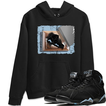 Air Jordan 7 Chambray Sneaker Match Tees New Kicks 7s Chambray T-Shirt Sneaker Release Tees Unisex Shirts Black 1