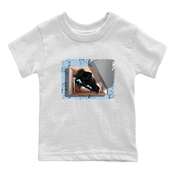 Air Jordan 7 Chambray Sneaker Match Tees New Kicks 7s Chambray T-Shirt Sneaker Release Tees Kids Shirts White 2