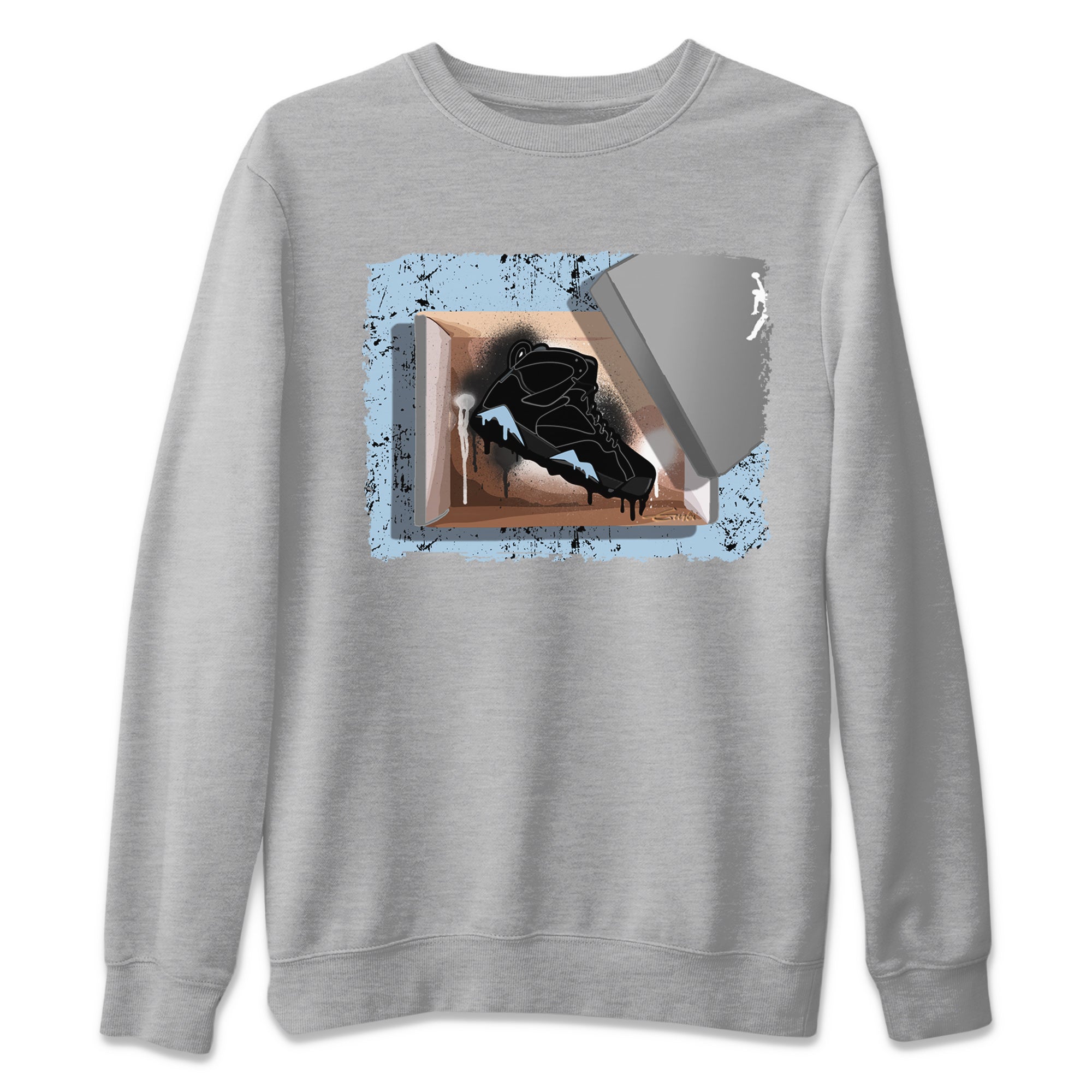 Air Jordan 7 Chambray Sneaker Match Tees New Kicks 7s Chambray T-Shirt Sneaker Release Tees Unisex Shirts Heather Grey 2