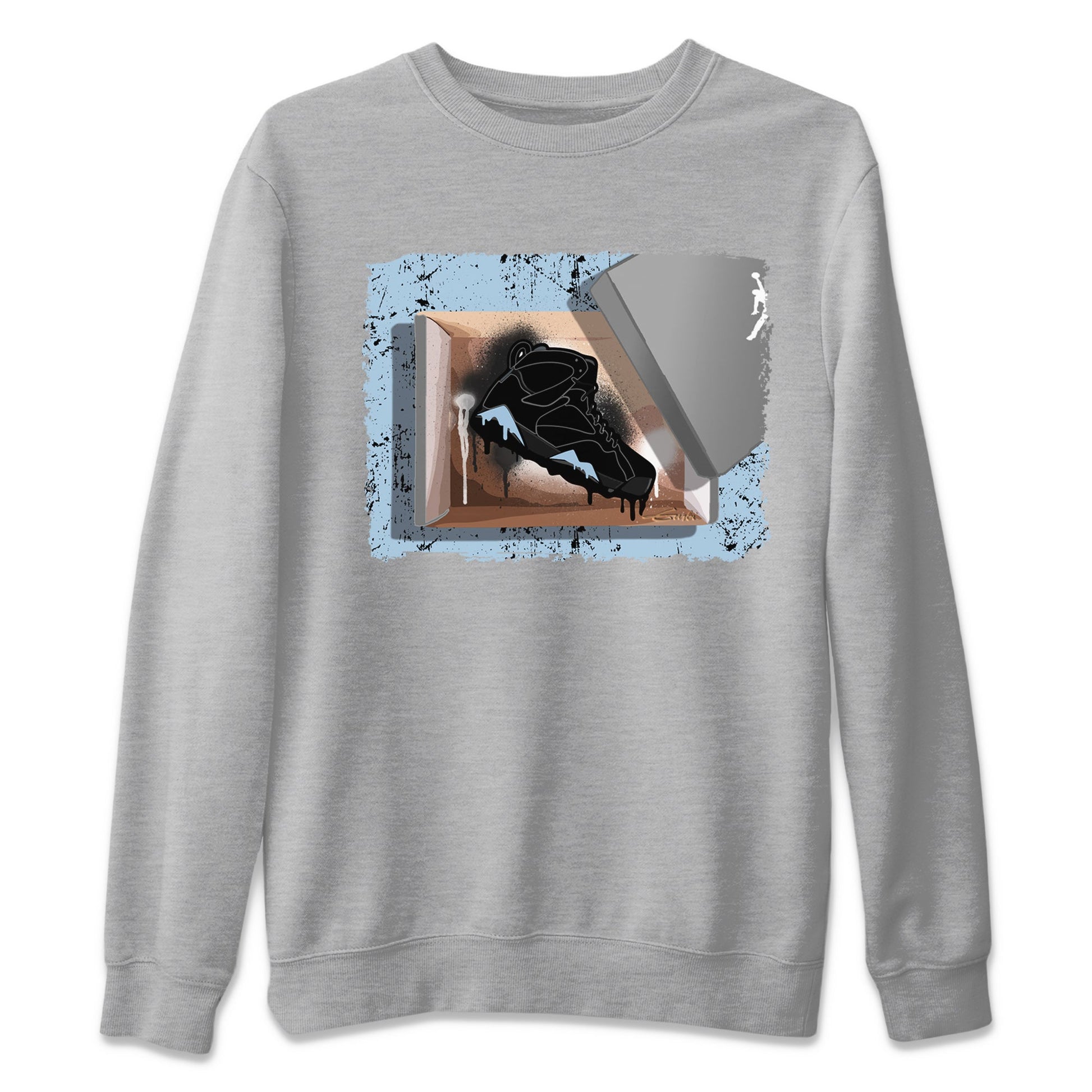 Air Jordan 7 Chambray Sneaker Match Tees New Kicks 7s Chambray T-Shirt Sneaker Release Tees Unisex Shirts Heather Grey 2