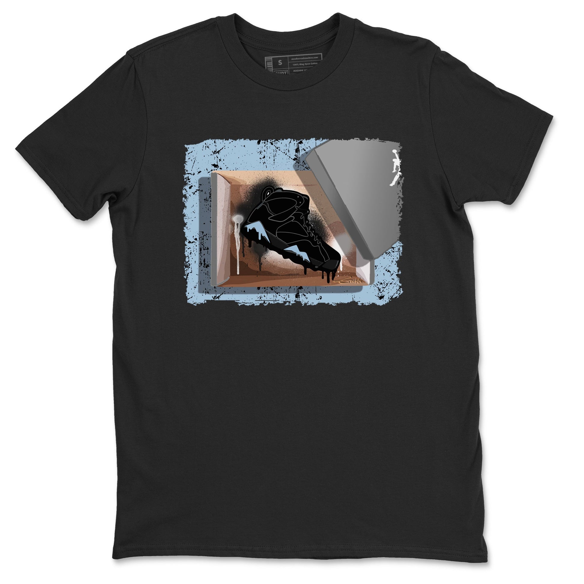 Air Jordan 7 Chambray Sneaker Match Tees New Kicks 7s Chambray T-Shirt Sneaker Release Tees Unisex Shirts Black 2