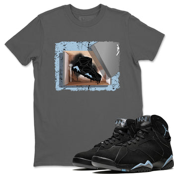 Air Jordan 7 Chambray Sneaker Match Tees New Kicks 7s Chambray T-Shirt Sneaker Release Tees Unisex Shirts Cool Grey 1