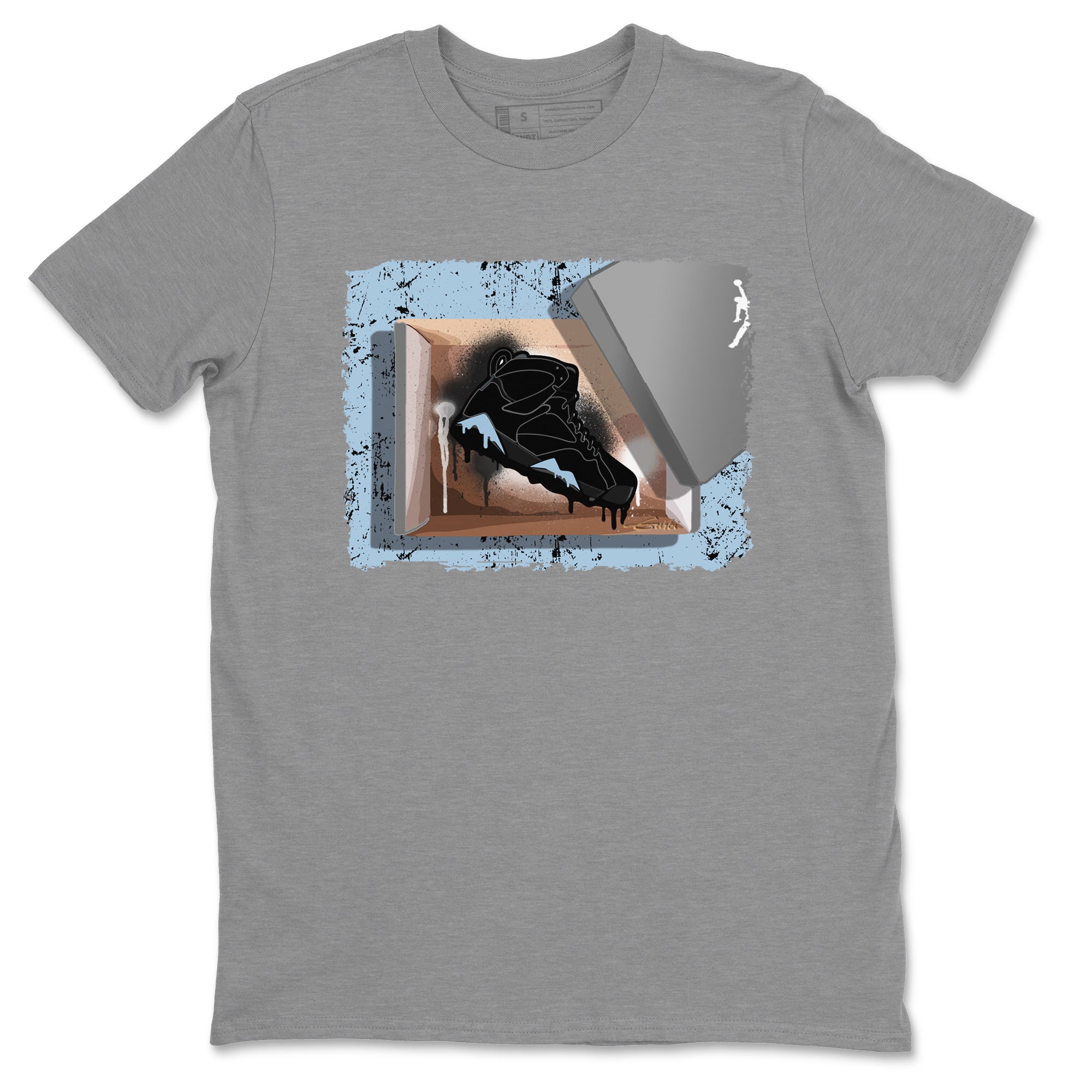 Air Jordan 7 Chambray Sneaker Match Tees New Kicks 7s Chambray T-Shirt Sneaker Release Tees Unisex Shirts Heather Grey 2