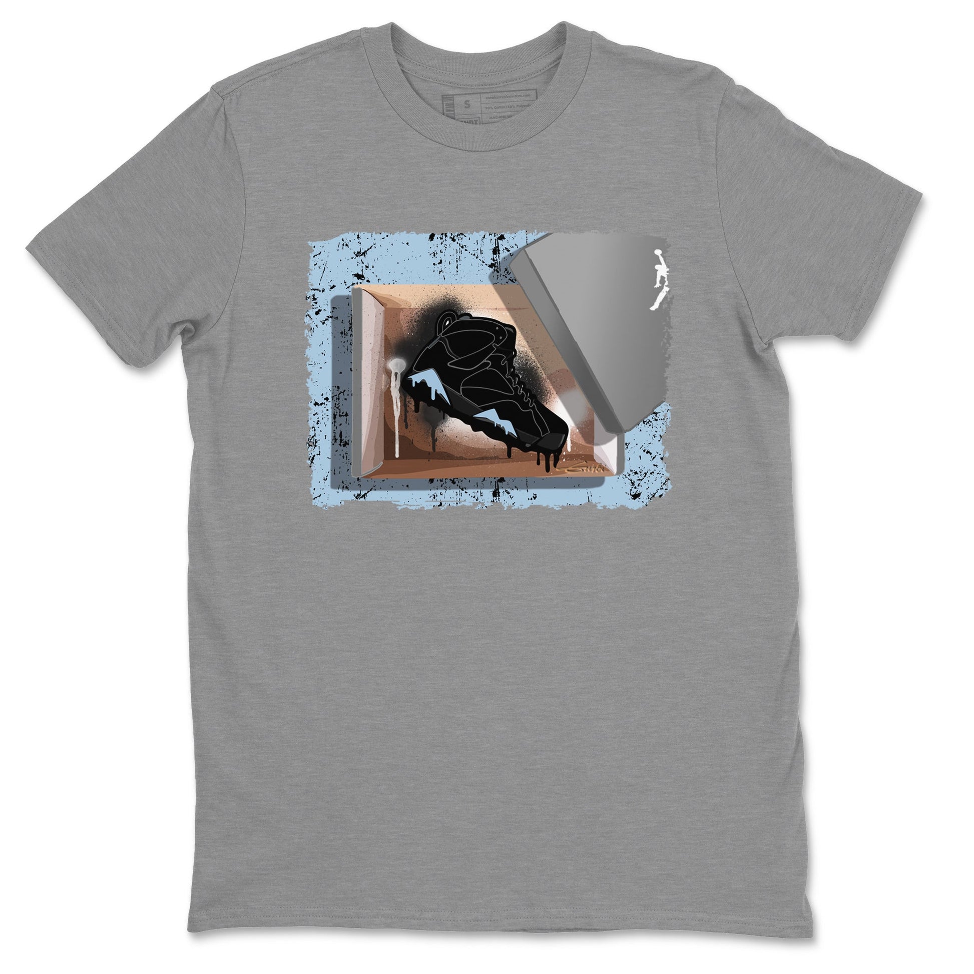 Air Jordan 7 Chambray Sneaker Match Tees New Kicks 7s Chambray T-Shirt Sneaker Release Tees Unisex Shirts Heather Grey 2