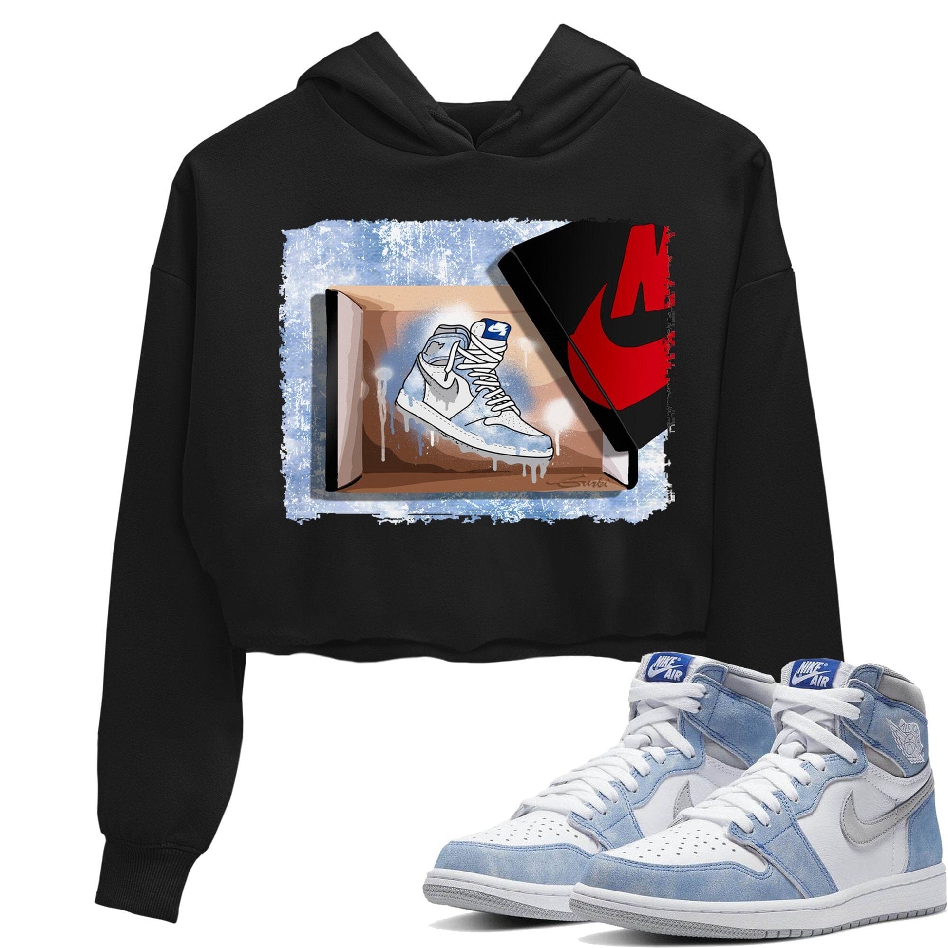 Jordan 1 Hyper Royal Sneaker Match Tees New Kicks Sneaker Tees Jordan 1 Hyper Royal Sneaker Release Tees Women's Shirts