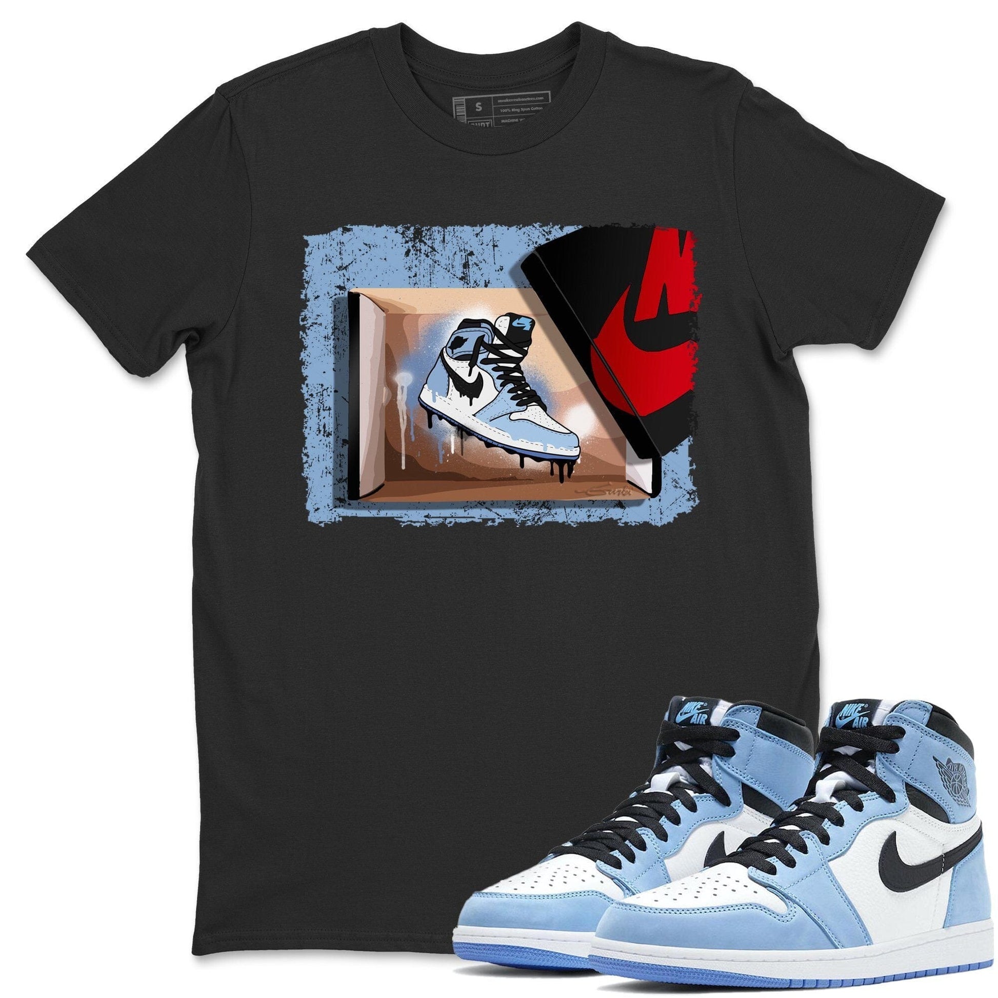 Jordan 1 University Blue Sneaker Match Tees New Kicks Sneaker Tees Jordan 1 University Blue Sneaker Release Tees Unisex Shirts