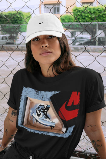 Jordan 1 University Blue Sneaker Match Tees New Kicks Sneaker Tees Jordan 1 University Blue Sneaker Release Tees Unisex Shirts