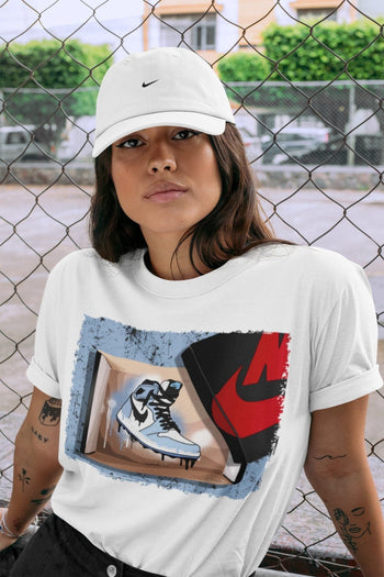 Jordan 1 University Blue Sneaker Match Tees New Kicks Sneaker Tees Jordan 1 University Blue Sneaker Release Tees Unisex Shirts