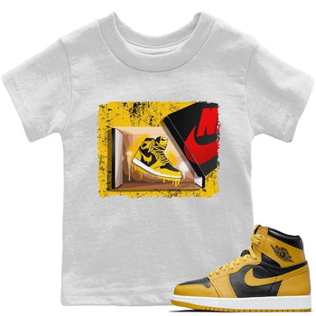 Jordan 1 Pollen Sneaker Match Tees New Kicks Sneaker Tees Jordan 1 Pollen Sneaker Release Tees Kids Shirts