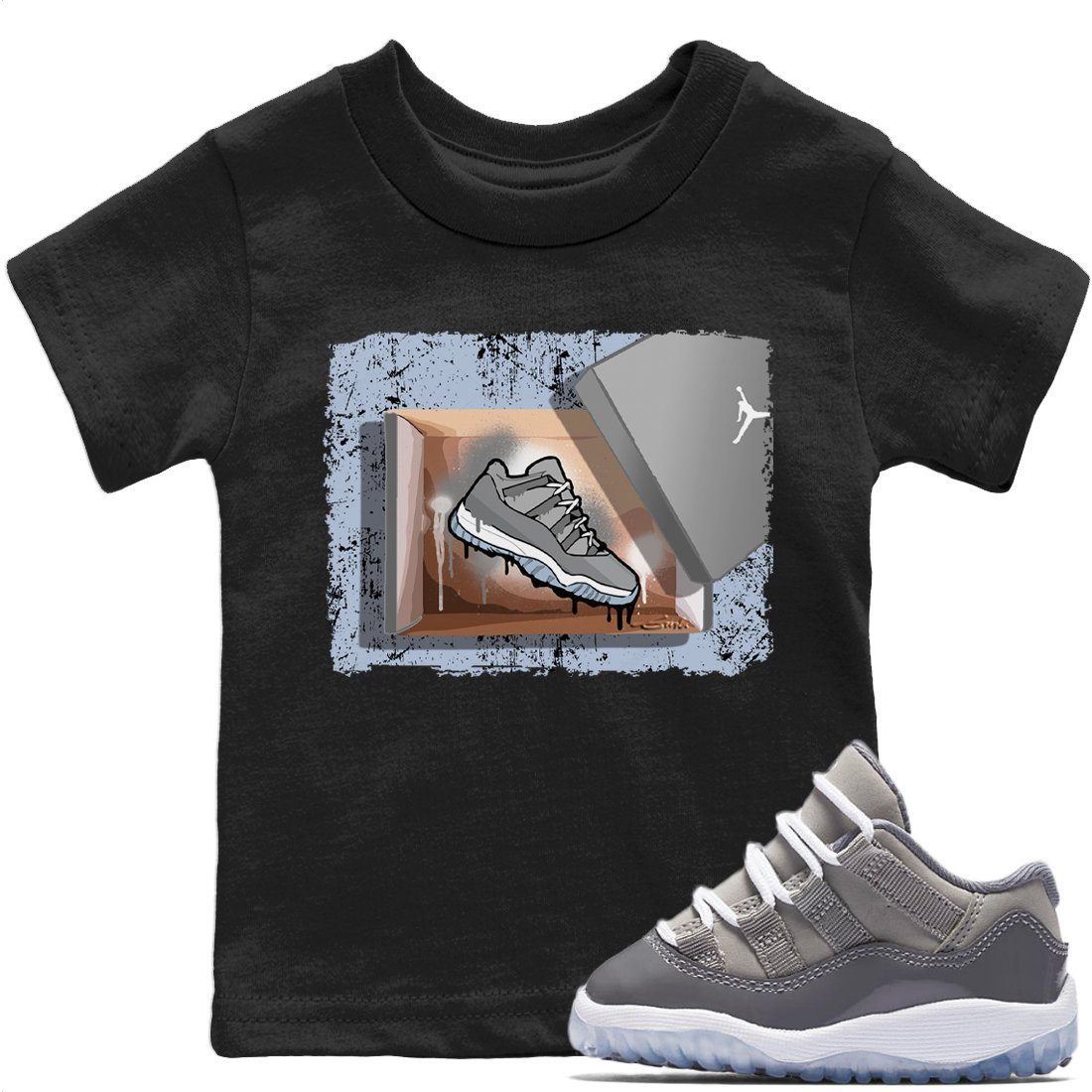 Jordan 11 Cool Grey Sneaker Match Tees New Kicks Sneaker Tees Jordan 11 Cool Grey Sneaker Release Tees Kids Shirts