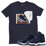 Jordan 11 Midnight Navy Sneaker Match Tees New Kicks Sneaker Tees Jordan 11 Midnight Navy Sneaker Release Tees Unisex Shirts