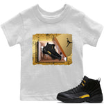 Jordan 12 Black Taxi Sneaker Match Tees New Kicks Sneaker Tees Jordan 12 Black Taxi Sneaker Release Tees Kids Shirts