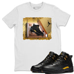 Jordan 12 Black Taxi Sneaker Match Tees New Kicks Sneaker Tees Jordan 12 Black Taxi Sneaker Release Tees Unisex Shirts
