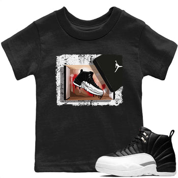 Jordan 12 Playoffs Sneaker Match Tees New Kicks Sneaker Tees Jordan 12 Playoffs Sneaker Release Tees Kids Shirts