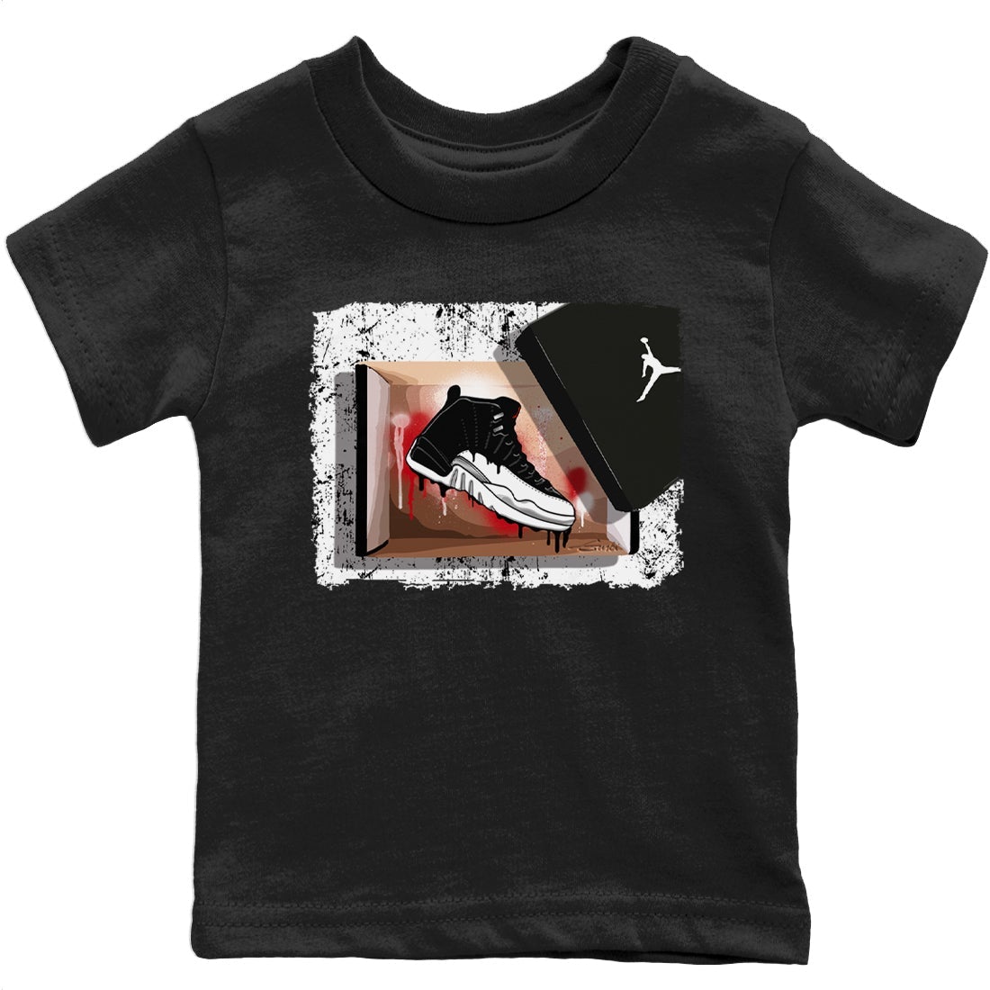 Jordan 12 Playoffs Sneaker Match Tees New Kicks Sneaker Tees Jordan 12 Playoffs Sneaker Release Tees Kids Shirts