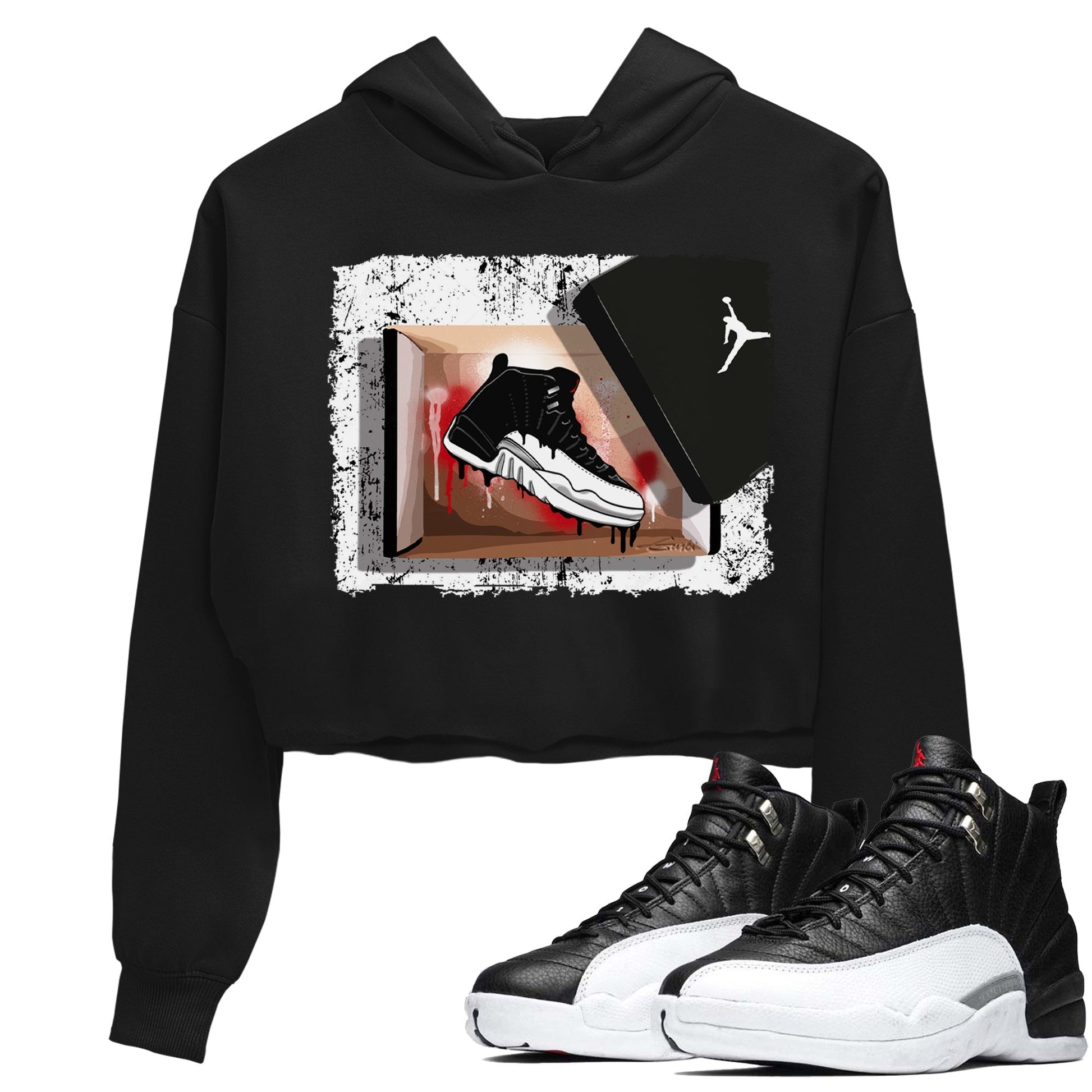 Jordan 12 Playoffs Sneaker Match Tees New Kicks Sneaker Tees Jordan 12 Playoffs Sneaker Release Tees Women's Shirts