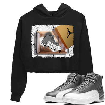 Jordan 12 Stealth Sneaker Match Tees New Kicks Sneaker Tees Jordan 12 Stealth Sneaker Release Tees Women's Shirts