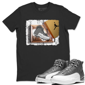 Jordan 12 Stealth Sneaker Match Tees New Kicks Sneaker Tees Jordan 12 Stealth Sneaker Release Tees Unisex Shirts