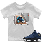 Jordan 13 Brave Blue Sneaker Match Tees New Kicks Sneaker Tees Jordan 13 Brave Blue Sneaker Release Tees Kids Shirts