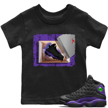 Jordan 13 Court Purple Sneaker Match Tees New Kicks Sneaker Tees Jordan 13 Court Purple Sneaker Release Tees Kids Shirts