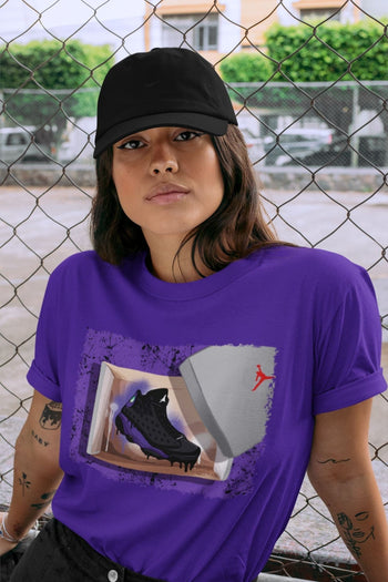 Jordan 13 Court Purple Sneaker Match Tees New Kicks Sneaker Tees Jordan 13 Court Purple Sneaker Release Tees Unisex Shirts