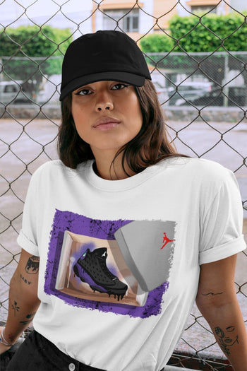 Jordan 13 Court Purple Sneaker Match Tees New Kicks Sneaker Tees Jordan 13 Court Purple Sneaker Release Tees Unisex Shirts