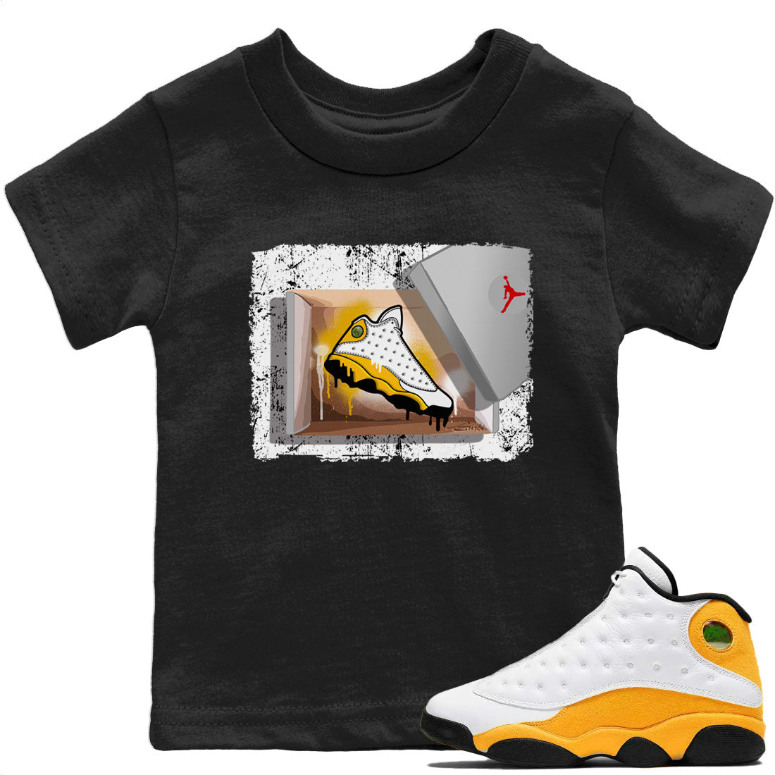 Jordan 13 Del Sol Sneaker Match Tees New Kicks Sneaker Tees Jordan 13 Del Sol Sneaker Release Tees Kids Shirts