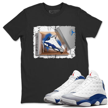 Jordan 13 French Blue Sneaker Match Tees New Kicks Sneaker Tees Jordan 13 French Blue Sneaker Release Tees Unisex Shirts
