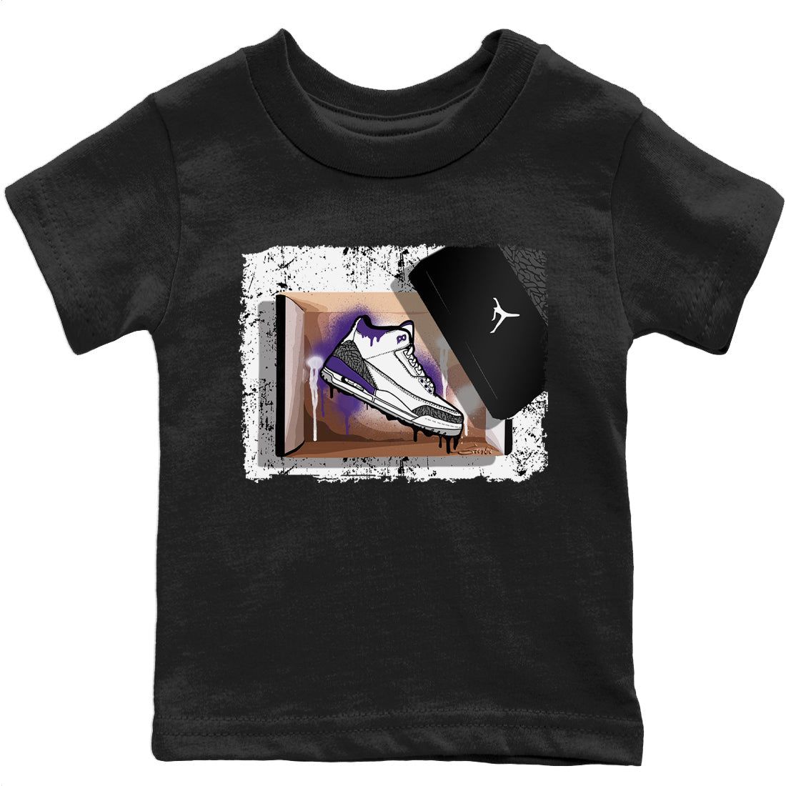 Jordan 3 Dark Iris Sneaker Match Tees New Kicks Sneaker Tees Jordan 3 Dark Iris Sneaker Release Tees Kids Shirts