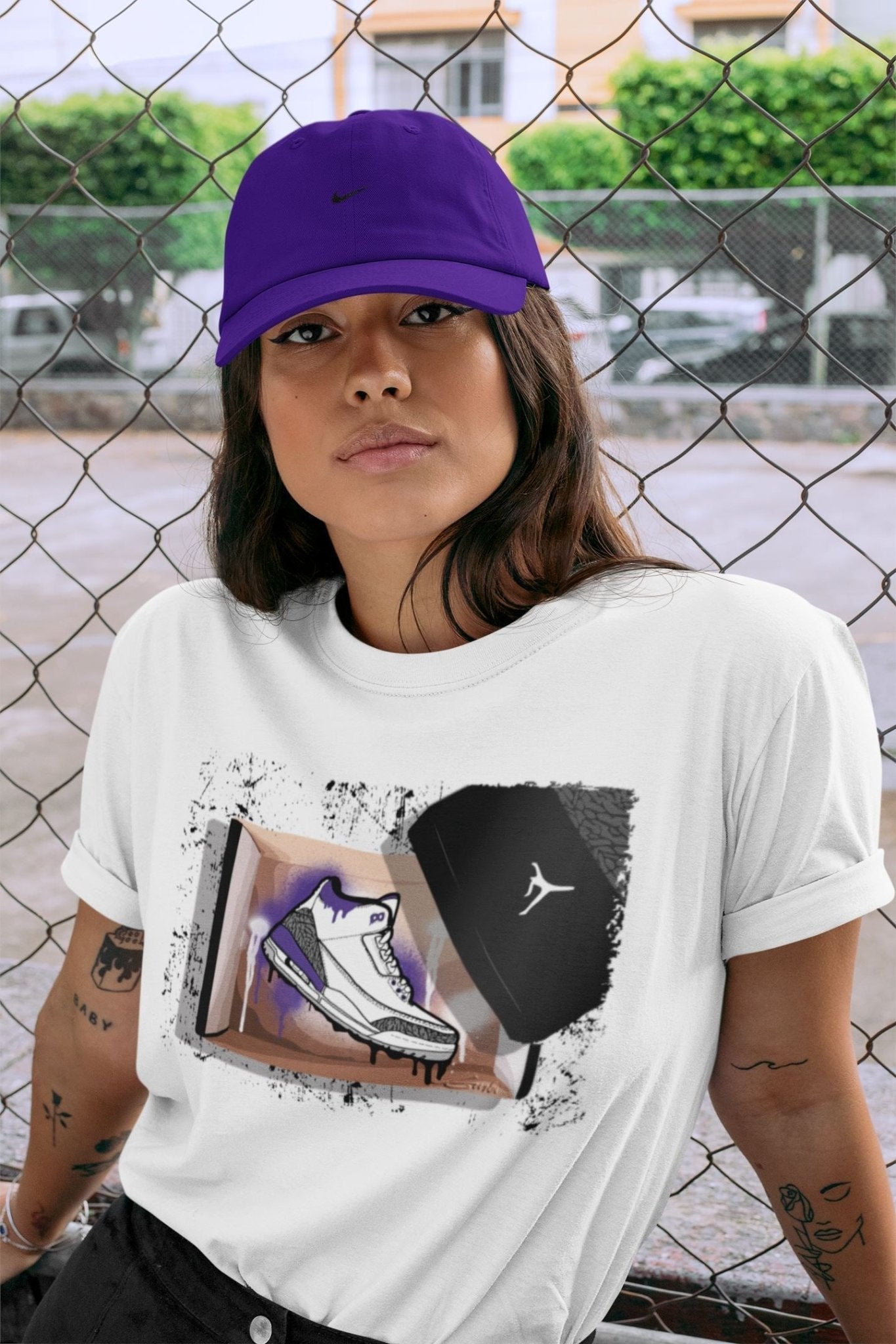 Jordan 3 Dark Iris Sneaker Match Tees New Kicks Sneaker Tees Jordan 3 Dark Iris Sneaker Release Tees Unisex Shirts