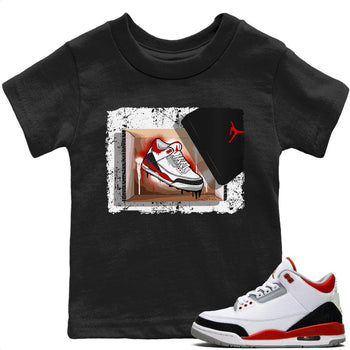 Jordan 3 Fire Red Sneaker Match Tees New Kicks Sneaker Tees Jordan 3 Fire Red Sneaker Release Tees Kids Shirts