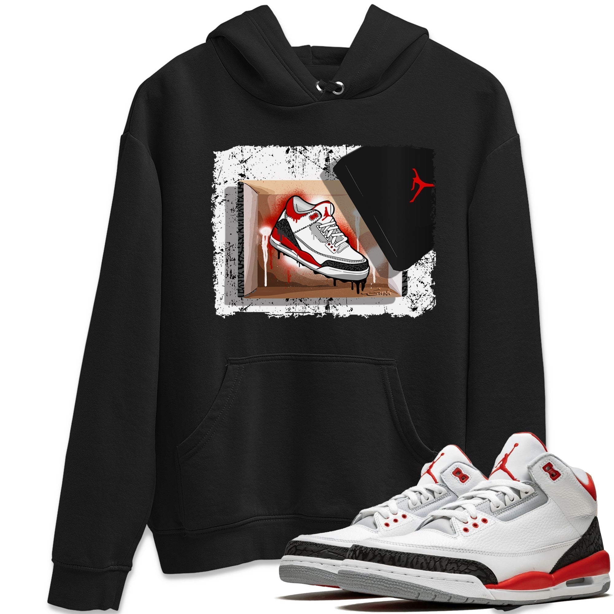 Jordan 3 Fire Red Sneaker Match Tees New Kicks Sneaker Tees Jordan 3 Fire Red Sneaker Release Tees Unisex Shirts