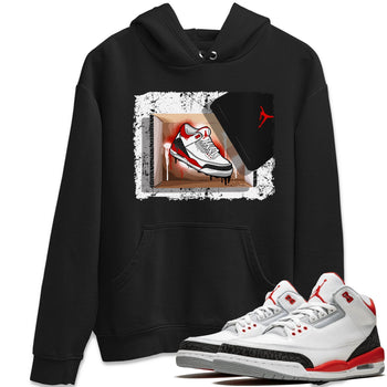 Jordan 3 Fire Red Sneaker Match Tees New Kicks Sneaker Tees Jordan 3 Fire Red Sneaker Release Tees Unisex Shirts