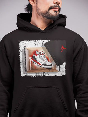 Jordan 3 Fire Red Sneaker Match Tees New Kicks Sneaker Tees Jordan 3 Fire Red Sneaker Release Tees Unisex Shirts