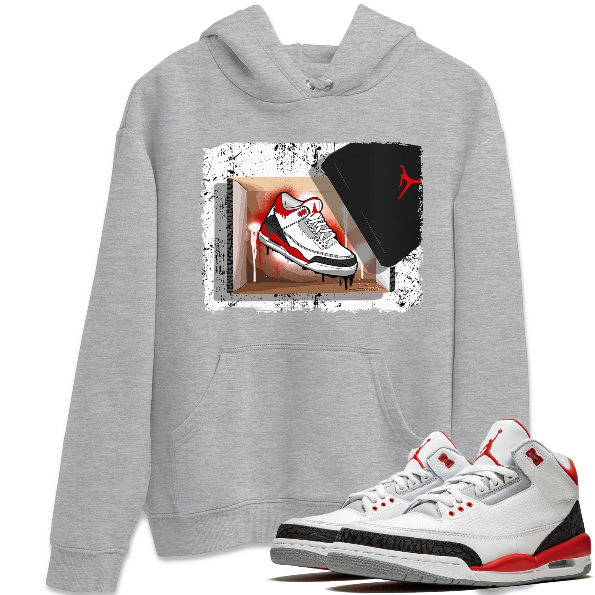 jordan 3 denim fire red shirt
