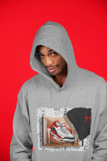 Jordan 3 Fire Red Sneaker Match Tees New Kicks Sneaker Tees Jordan 3 Fire Red Sneaker Release Tees Unisex Shirts