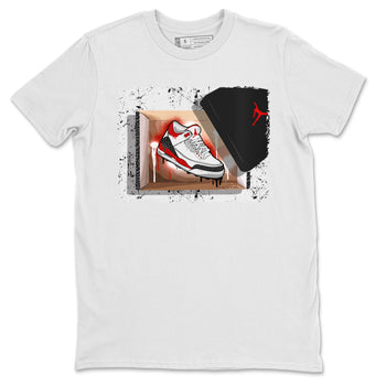 Jordan 3 Fire Red Sneaker Match Tees New Kicks Sneaker Tees Jordan 3 Fire Red Sneaker Release Tees Unisex Shirts