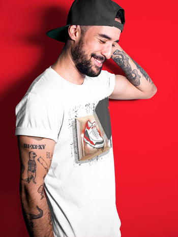 Jordan 3 Fire Red Sneaker Match Tees New Kicks Sneaker Tees Jordan 3 Fire Red Sneaker Release Tees Unisex Shirts
